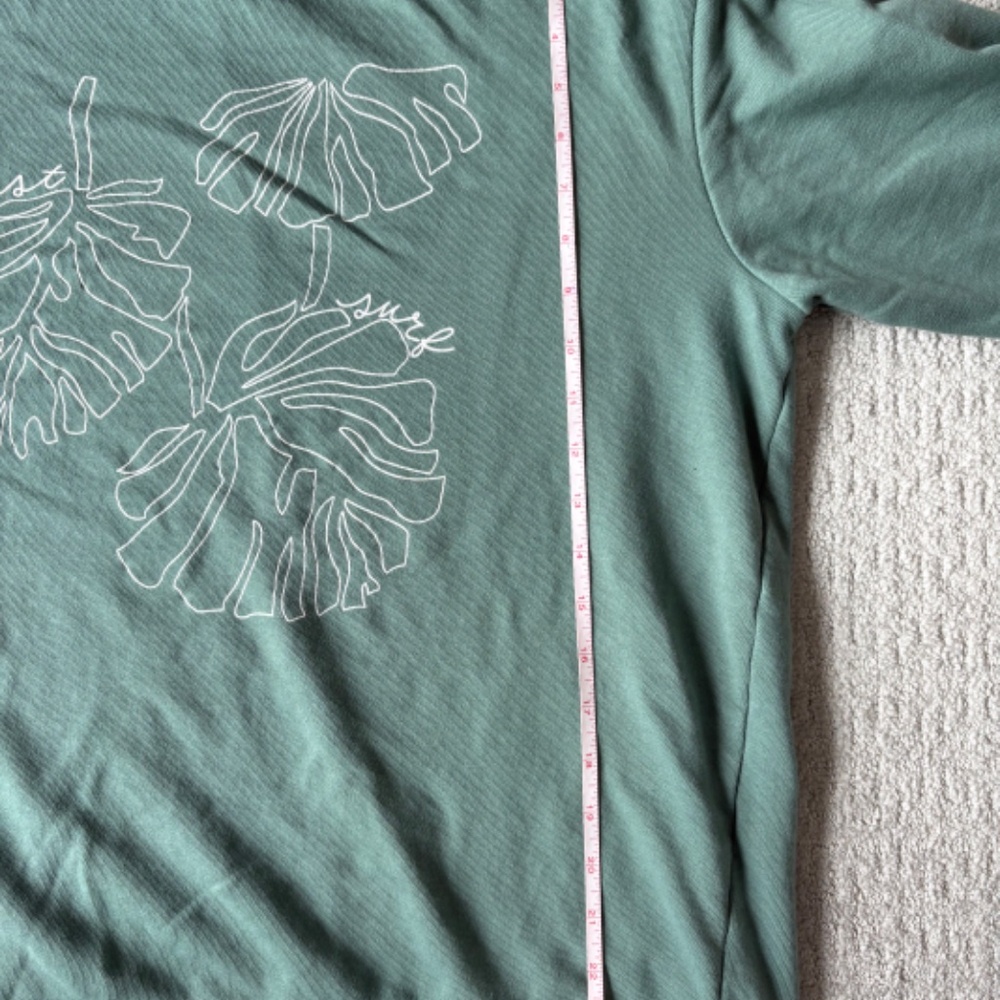 Post Surf Green Lightweight Sweatshirt Size Medium - Picture 4 of 5